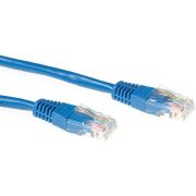 ACT Blauwe 0,5 meter LSZH U/UTP CAT6A patchkabel met RJ45 connectoren