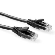 ACT Zwarte 0,5 meter U/UTP CAT6 patchkabel component level met RJ45 connectoren