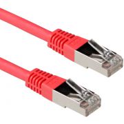 ACT Rode 1 meter LSZH SFTP CAT6A patchkabel met RJ45 connectoren