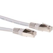 ACT Grijze 1 meter LSZH SFTP CAT6A patchkabel met RJ45 connectoren
