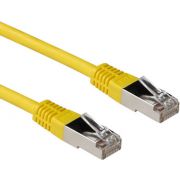 ACT Gele 1,5 meter LSZH SFTP CAT6A patchkabel met RJ45 connectoren