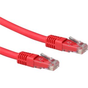 ACT Rode 10 meter LSZH U/UTP CAT6A patchkabel met RJ45 connectoren