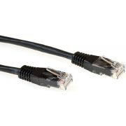 ACT Zwarte 10 meter LSZH U/UTP CAT6A patchkabel met RJ45 connectoren