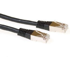 ACT Zwarte 2 meter LSZH SFTP CAT6A patchkabel met RJ45 connectoren