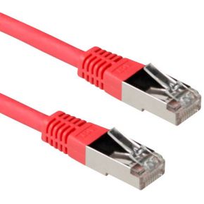 ACT Rode 5 meter LSZH SFTP CAT6A patchkabel met RJ45 connectoren