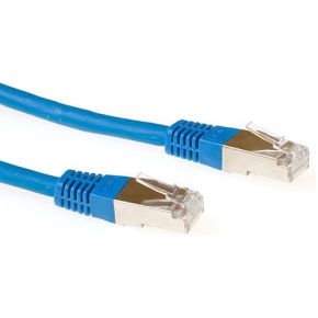 ACT Blauwe 5 meter LSZH SFTP CAT6A patchkabel met RJ45 connectoren