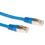 ACT Blauwe 5 meter LSZH SFTP CAT6A patchkabel met RJ45 connectoren