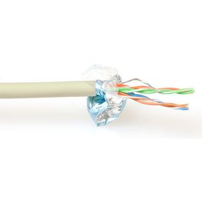 ACT CAT5E F/UTP LSZH soepel patch ivoor 500 m