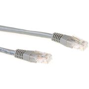 ACT Grijze 2 meter LSZH U/UTP CAT6 patchkabel met RJ45 connectoren