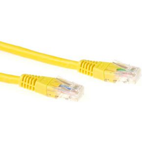 ACT Gele 10 meter LSZH U/UTP CAT6 patchkabel met RJ45 connectoren
