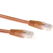 Productafbeelding van ACT Bruin 0,5 meter U/UTP CAT6A patchkabels met RJ45 connectoren