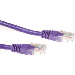 ACT Paarse 10 meter U/UTP CAT6A patchkabels met RJ45 connectoren