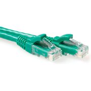 ACT Groene 15 meter U/UTP CAT6A patchkabel snagless met RJ45 connectoren