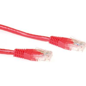 ACT Rode 20 meter U/UTP CAT6A patchkabels met RJ45 connectoren