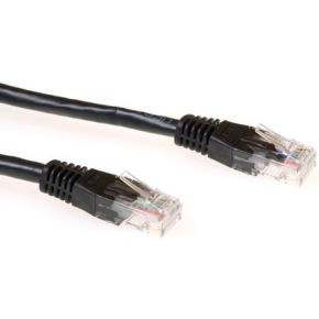 ACT Zwarte 5 meter U/UTP CAT6A patchkabels met RJ45 connectoren