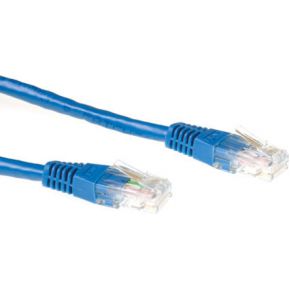 ACT Blauwe 5 meter U/UTP CAT6A patchkabels met RJ45 connectoren