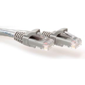 ACT Grijze 10 meter U/UTP CAT6A patchkabel snagless met RJ45 connectoren