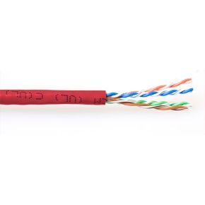 ACT CAT6A U/UTP PVC patch 305 m rood