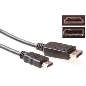 ACT Verloopkabel DisplayPort male naar HDMI-A male  1,80 m