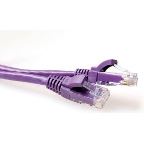 ACT Paarse 20 meter U/UTP CAT6A patchkabel snagless met RJ45 connectoren