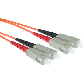 ACT 15 meter LSZH Multimode 62.5/125 OM1 glasvezel patchkabel duplex met SC connectoren