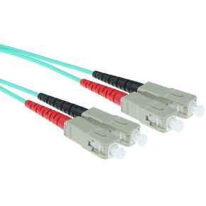 ACT 3 meter LSZH Multimode 50/125 OM3 glasvezel patchkabel duplex met SC connectoren