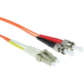 ACT 30 meter LSZH Multimode 50/125 OM2 glasvezel patchkabel duplex met LC en ST connectoren