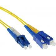 Productafbeelding van ACT 1 meter LSZH Singlemode 9/125 OS2  glasvezel patchkabel duplex met LC en SC connectoren