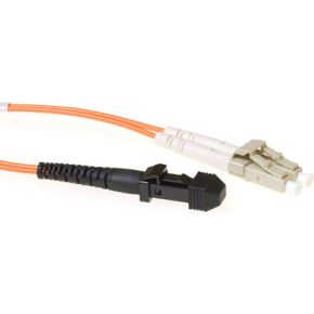 ACT 3 meter LSZH Multimode 62.5/125 OM1 glasvezel patchkabel duplex met MTRJ en LC connectoren