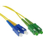 ACT 10 meter LSZH Singlemode 9/125 OS2  glasvezel patchkabel duplex met SC/APC en SC/PC connectoren