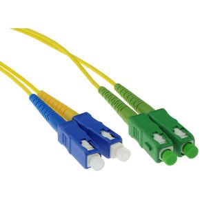 ACT 2 meter LSZH Singlemode 9/125 OS2 glasvezel patchkabel duplex met SC/APC en SC/PC connectoren