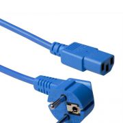 ACT Netsnoer CEE 7/7 male (haaks) - C13 blauw 1,8 m