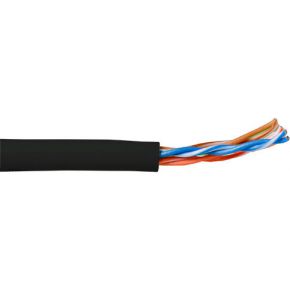 ACT CAT5E U/UTP soepel patch zwart 305 m