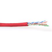 ACT CAT6 U/UTP PVC soepel patch rood 100 m