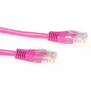 ACT Roze 20 meter U/UTP CAT6 patchkabel met RJ45 connectoren
