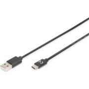 ASSMANN Electronic USB C/USB A 1.8m 1.8m USB A USB C Zwart