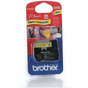 Brother 12 mm zwart op gele tape