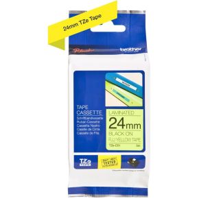 Brother Gloss Laminated Labelling Tape 24Mm Blackyellow brother kopen in de aanbieding