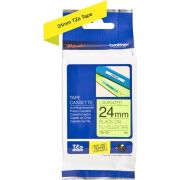 Brother-Gloss-Laminated-Labelling-Tape-24mm-Black-Yellow