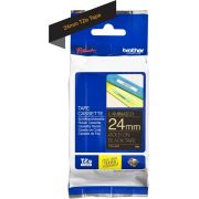 Brother-Gloss-Laminated-Labelling-Tape-24mm-Gold-Black