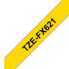 Brother TZe-FX621 Zwart op geel