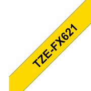 Brother-TZe-FX621-Zwart-op-geel