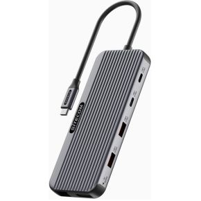 Sitecom 8 in 1 USB-C Power Delivery Multiport Adapter Pro 1x HDMI 1x DP