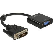 Delock 65658 Adapter DVI-D 24+1 male > VGA female zwart