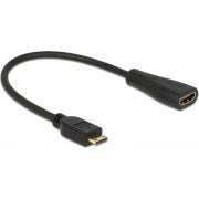 Delock 65650 kabel High Speed HDMI met Ethernet - mini C male > A female
