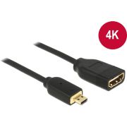 Delock 65687 Kabel High Speed HDMI met Ethernet – HDMI Micro-D male > HDMI-A female 3D 4K 20cm