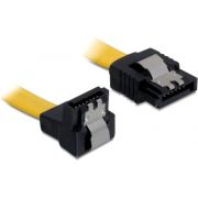 Delock 82806 SATA 6 Gb/s Kabel recht naar beneden haaks 30cm geel