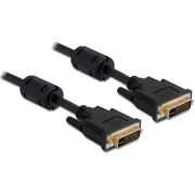 Delock 83110 Kabel DVI 24+5 male > DVI 24+5 male 1 m zwart
