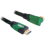 Delock 82951 Kabel High Speed HDMI met Ethernet – HDMI A male > HDMI A male haaks 4K 1 m
