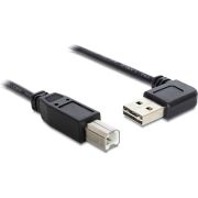 Delock 83374 Kabel EASY-USB 2.0 Type-A male haaks links/rechts > USB 2.0 Type-B male 1 m